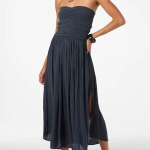 O'neil Devyn Midi Dress Dark Blue Tube Top Dress